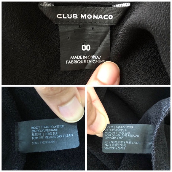 Club Monaco Contrast Sheath Dress Black Nude - Picture 8 of 8